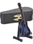 Minyatür Klasik Gitar Modeli Standlı ve Kasalı Mini Müzik Aleti Çoğaltma Mini Ahşap Gitar Masaüstü Dekorasyon Süsler Enstrüman Modeli Dekorasyon(Mavi) 1