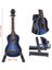 Minyatür Klasik Gitar Modeli Standlı ve Kasalı Mini Müzik Aleti Çoğaltma Mini Ahşap Gitar Masaüstü Dekorasyon Süsler Enstrüman Modeli Dekorasyon(Mavi) 4