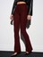71905 Düğme Detaylı Ispanyol Paça Tayt-Bordo 1