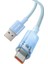 Explorer Serisi Hızlı Şarj Kablosu Akıllı Sıcaklık Kontrolü USB To Type-C 100W, 2m, Mavi 2