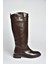 V973720909 Kahverengi Klasik Alçak Tabanlı Kadın Çizme 5