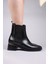 Bruce Trok ve Lastik Detaylı Topuklu Bot Siyah 2