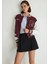 M Logo Patchli Bordo Bomber Ceket 1110636-70434 2