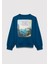 Baskılı Lacivert Sweatshirt 7S10156-89110 4