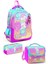 Pembe Renkli Dondurmalı Kedi Desenli 3’lü Okul Çanta Seti Kız Çocuk Ilköğretim Çantası 1