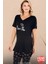 Lady Çiçek Desenli V Yakalı Kapri Pijama Takımı 3