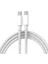 60W Type-C To Type-C Örgülü ve Şarj Kablosu 1m Beyaz K2795 (Orijinal Görünümlü) 3