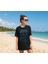 Summer Vacance Mood Oversize Unisex T-Shirt %100 Pamuklu Siyah 2