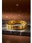 Çelik Italyan Charm Unisex Gold Bileklik Chrm-Blk-Gld 5