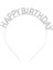 Gümüş Kristal Taşlı Happy Birthday Tacı 1