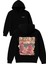 Lets Go Tasarım Baskılı Oversize Siyah Kapüşonlu Sweatshirt 1