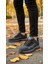 Erkek Su Geçirmez Ortopedik Outdoor Ayakkabı - Siyah Kırmızı 2