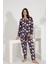 %100 Pamuk Uzun Kol Kadın Pijama Takımı 98287 1