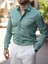 Süper Slim Fit (Dar Kalıp ) Gizli Düğmeli Pamuk Saten Gömlek 2