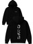 Oden Tasarım Baskılı Oversize Siyah Kapüşonlu Sweatshirt 1