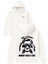 Oh Look Nobody Gıves A Shıt Tasarım Baskılı Oversize Beyaz Kapüşonlu Sweatshirt 1
