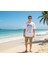 Summer Vacance Mood Oversize Unisex T-Shirt %100 Pamuklu Beyaz 1