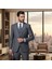 Erkek Takım Elbise, Kırlangıç Yaka, Blazer, Slımfıt, Gri 4