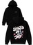 Spaced Out Tasarım Baskılı Oversize Siyah Kapüşonlu Sweatshirt 1
