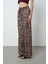 Kadın Bordo Renk Kırçıllı Bol Paça Beli Lastikli Pantolon 2
