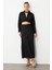 Pamuklu Keten Uzun Etek-Siyah 1