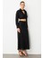 Pamuklu Keten Uzun Etek-Siyah 5
