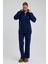 Kadın Eşofman Takımı Yarım Fermuarlı Alleyes Baskı Içi Pamuklu Lacivert Eşofman Takımı Alt Üst Takım 2