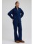 Kadın Eşofman Takımı Yarım Fermuarlı Alleyes Baskı Içi Pamuklu Lacivert Eşofman Takımı Alt Üst Takım 4