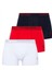 Erkek 3'lü Boxer -Kırmızı-Beyaz-Lacivert -TLY80097K 1