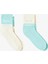 Unıted4 Kadın Mavi/beyaz 2'li Çorap 1