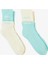 Unıted4 Kadın Mavi/beyaz 2'li Çorap 5