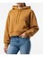 Kadın Oversize Üç Iplik Şardonlu Yarasa Kol Kapüşonlu Crop Sweatshirt 2