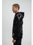 Double Oversize Kapşonlu Şimşek Pano Baskılı Sweatshirt - Siyah 5