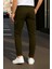 Erkek Günlük Trend Bol Paça Haki Kargo Pantolon 5