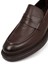 Erkek Kahverengi Kalın Tabanlı Deri Loafer 25WFD7507FT 8