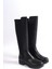 Kadın London Dalgıç Kumaş Dizaltı Çizme Siyah 4