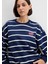 Çizgili Lacivert Sweatshirt 1S10456-84634 1