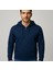 Erkek Fermuarlı Lacivert Kapüşonlu SWEATSHIRT-W1084 1