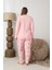 Şardonlu Interlok Kumaş Büyük Beden Kışlık Kadın Pijama Takımı 1160 5