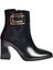 V676650460 Siyah Rustik Kalın Topuklu Toka Detaylı Kadın Bot 5