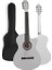 CG-395WH Beyaz Renk Kesik Klasik Gitar 4/4 Yetişkin Boy Sap Ayarlı Full Set 2