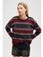 Liliane Geniş Çizgili, Kadın Triko Tunik - Antrasit Multi 4