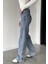 Kadın Yüksek Bel Palazzo Jean Kot Pantolon P-00018894 2
