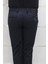 Fistan Store Erkek Lacivert Desenli Normal Bel Dar Kalıp Dar Paça Kumaş Pantolon 5