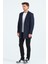 Erkek Dar Kalıp Slim Fit Lacivert Kaşe Kaban, Mont 8