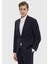 Lacivert Düz Regular Fit %100 Yün Takım Elbise 1