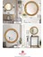 Antik Ahşap Dekoratif Ayna Yuvarlak Ayna Duvar Aynası Banyo Lavabo Aynası (Medium) 5