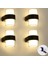 Duvar LED Lamba 12W Gün Işık 3200K Bahçe Teras Iç&dış Mekan Dekoratif LED Aplik Aydınlatma (4 Adet) 1