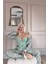Yeşil Sarı Paisley Exclusive Örme Sabahlıklı Kadın Pijama Takım 3