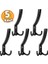 5 Adet Noktalı Askı Vestiyer Duvar Dolap Askısı Siyah Metal Mobilya Kapı Askılığı Askılık 3